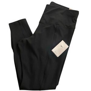 Nike Dri fit NET Nike one tight fit high rise long tall black slit leg style siz